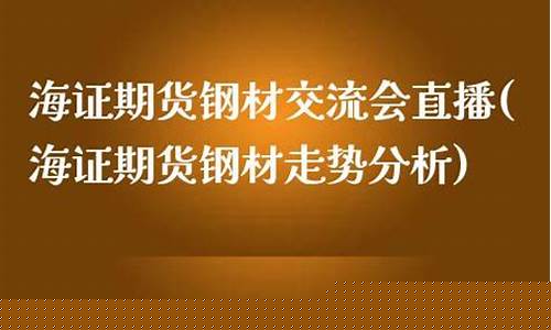 海证期货钢材交流会直播(海证期货钢材走势分析)_https://www.xzdzcjx.com_深交所_第1张