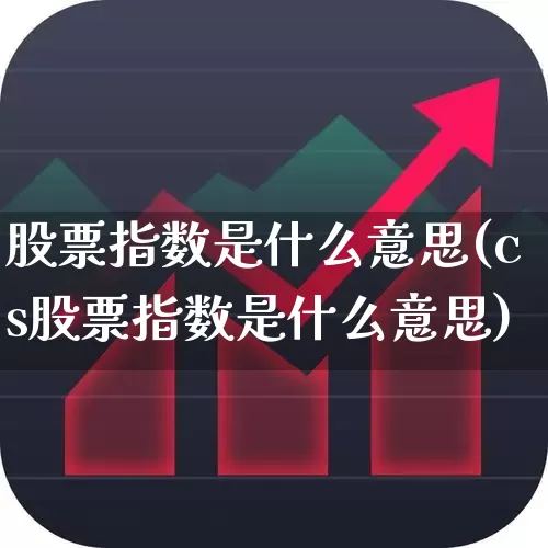 股票指数是什么意思(cs股票指数是什么意思)_https://www.xzdzcjx.com_创业板_第1张