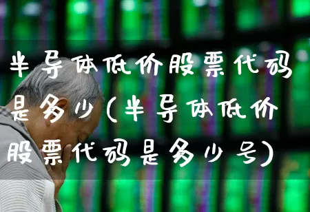 半导体低价股票代码是多少(半导体低价股票代码是多少号)_https://www.xzdzcjx.com_上交所_第1张