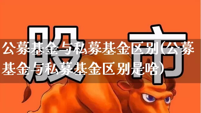 公募基金与私募基金区别(公募基金与私募基金区别是啥)_https://www.xzdzcjx.com_深交所_第1张