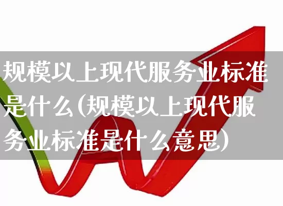 规模以上现代服务业标准是什么(规模以上现代服务业标准是什么意思)_https://www.xzdzcjx.com_北交所_第1张
