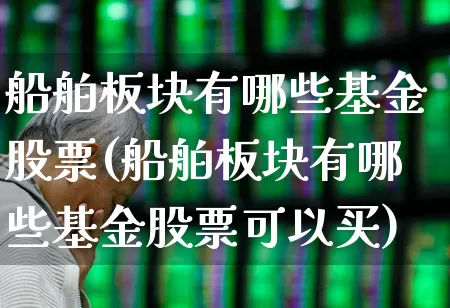 船舶板块有哪些基金股票(船舶板块有哪些基金股票可以买)_https://www.xzdzcjx.com_科创板_第1张