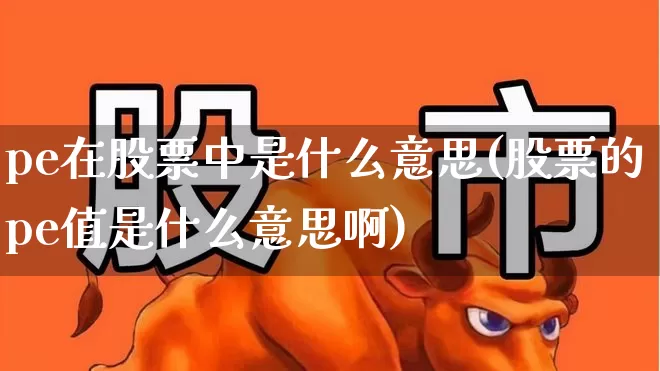pe在股票中是什么意思(股票的pe值是什么意思啊)_https://www.xzdzcjx.com_北交所_第1张