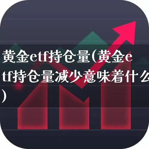 黄金etf持仓量(黄金etf持仓量减少意味着什么)_https://www.xzdzcjx.com_创业板_第1张