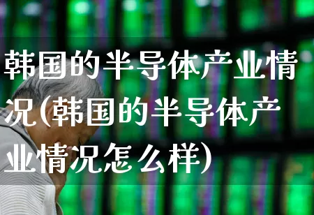 韩国的半导体产业情况(韩国的半导体产业情况怎么样)_https://www.xzdzcjx.com_科创板_第1张