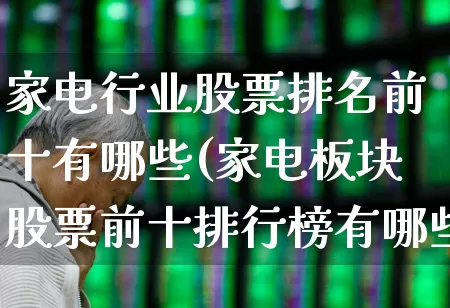 家电行业股票排名前十有哪些(家电板块股票前十排行榜有哪些)_https://www.xzdzcjx.com_深交所_第1张